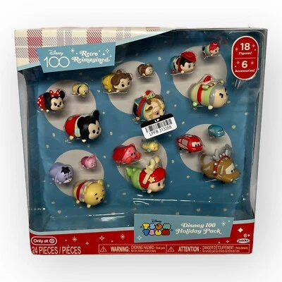 Tsum Tsum Disney 100 Pacote de Férias Reimaginado Retrô 18 Figuras 2023 NOVO EM FOLHA - Imagem 1 de 3