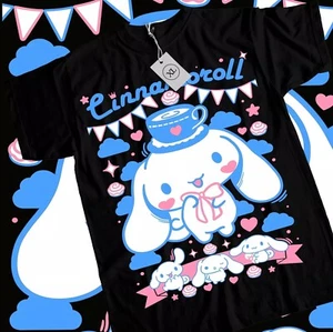 Sanrio Cinnamoroll T-shirt Anime Manga Funny Friends Girl Tee shirt All Size - Picture 1 of 6