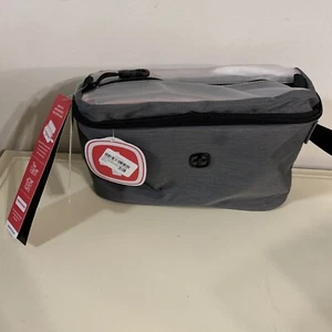 NEW SWISSGEAR Dual Compartment Travel Dopp Kit Gray Grooming Toiletries Bag Case - Picture 1 of 4