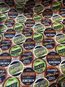 Bier/Pilsner/Home Brew/Happy Daze Kuschel leichter Flanell Stoff 40"x48" Rest - Bild 1 von 5