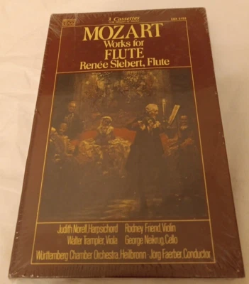 Mozart: Works for Flute 3 Cassettes Box Set SEALED                           /69 - Image 1 of 3