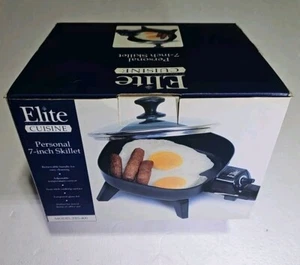 Sartén eléctrica antiadherente Elite Gourmet Cuisine EFS-400 7' con tapa de vidrio -... - Imagen 1 de 5