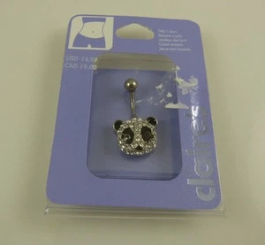 Panda bear head belly button ring piercing body jewelry from Claire's crystal - Picture 1 of 5
