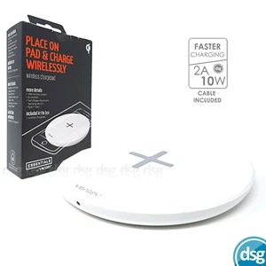 Ventev 10W Fast Wireless Charger Pad with USB-C Cable - Qi Certified - White - Picture 1 of 10