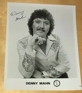 Denny Mahn signiertes Foto 8 x 10 Vintage Las Vegas Jazz Lounge Sänger Rena Records - Bild 1 von 1