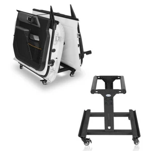 Doors Storage Rack Sliding Cart Door Hanger Holder For Jeep Wrangler Ford Bronco - Picture 1 of 19