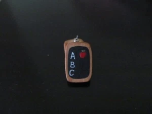 VTG Wood Earrings School Teacher ABC Chalk Board - Picture 1 of 3