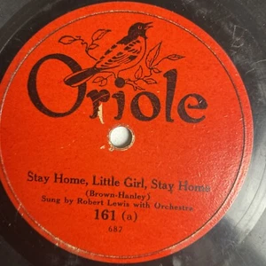 10" 78 RPM-Robert Lewis-Stay Home Little Girl Stay Home/Hugh Donovan-Come Back - Imagen 1 de 4