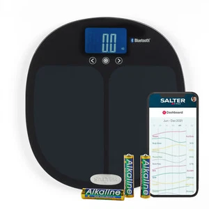 Salter Digital Bathroom Scale Fitness Analyser BMI Health Curve Smart Bluetooth - Picture 1 of 9