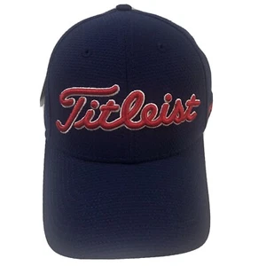 NWT Titleist Golf Tour Fitted Hat Navy & Red PRO V1 & FootJoy Logos M/L - Picture 1 of 10
