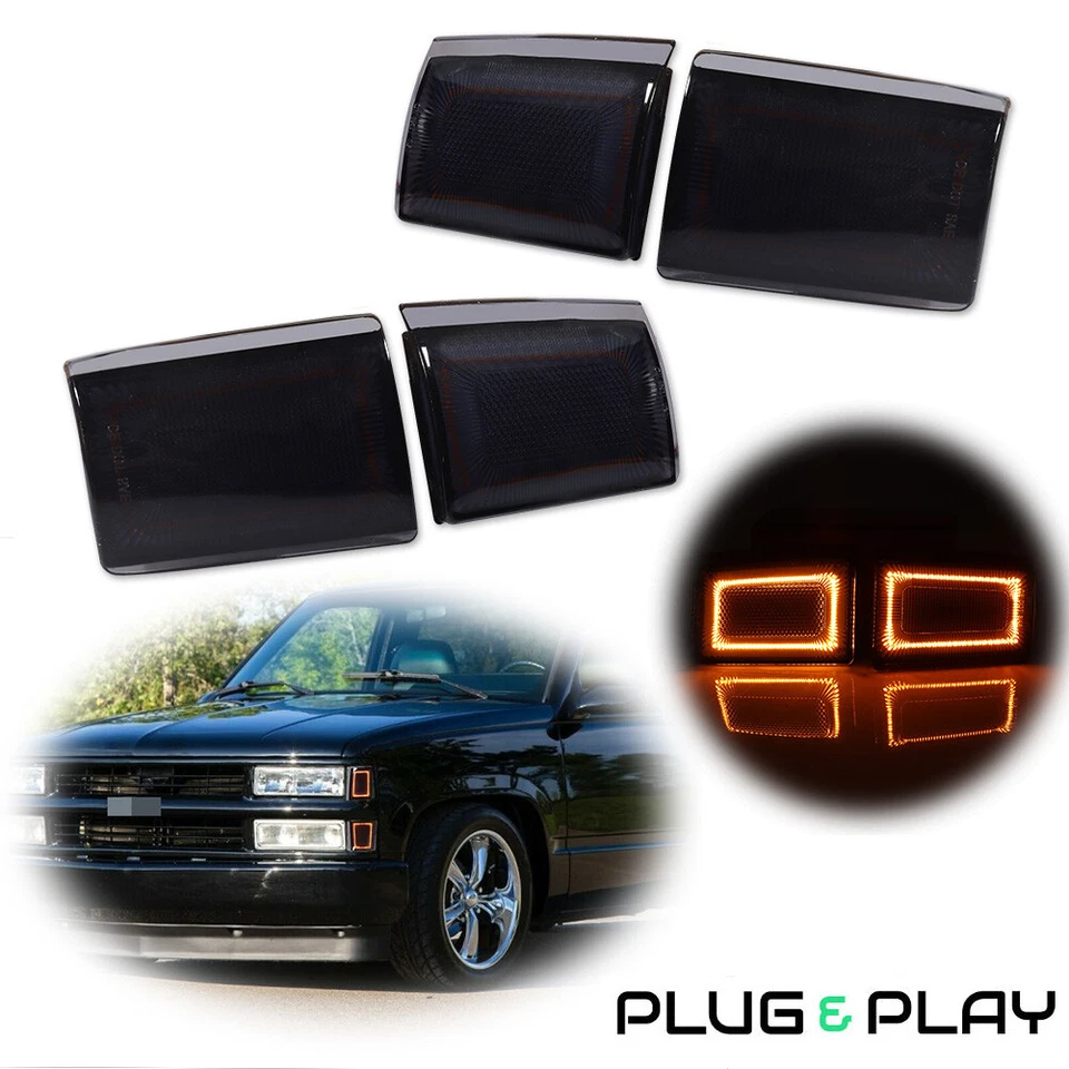 Amber LED Side Marker Corner Lights For 88-93 C K 1500 2500 3500 Suburban Blazer - Image 1 of 4