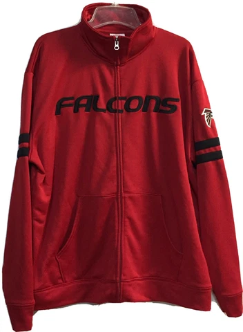 NFL Team Apparel Atlanta Falcons Warmup Jacket XL Full Zip Logo Pockets EUC Cover