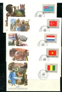 United Nations 1980 16 FDC Covers Sc 325-340 Flags 11307 - Picture 1 of 4