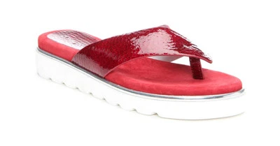 Chinelos Donald J Pliner Z2627* vermelho Liv2 azaléia texturizada perolizada tamanho 6,5 M - Imagem 1 de 4