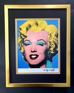 ANDY WARHOL GORGEOUS 1984 SIGNED MARILYN MONROE PRINT MATTED TO 11X14