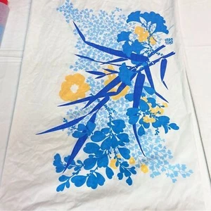 House Never Never iron percale blue yellow retro pattern pillowcase 42 x 36 - Picture 1 of 7