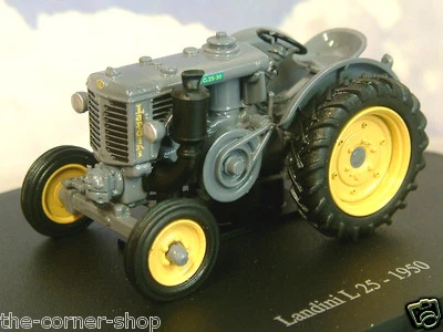 SUPERB U/H HACHETTE DIECAST 1/43 1950 LANDINI L25 TRACTOR IN GREY & YELLOW TR70 - Image 1 of 2