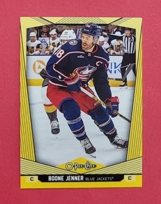 Boone Jenner - Columbus Blue Jackets - 2024-25 O-Pee-Chee - Yellow Parallel 125 - Image 1 of 2