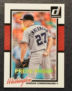 2014 Donruss Press Proofs Silver #116 Jordan Zimmermann #d - Picture 1 of 2