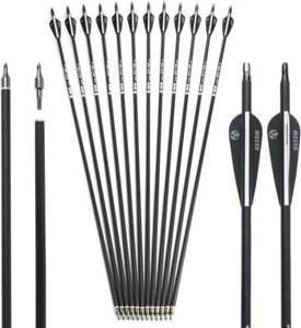 12Pcs 32" Carbon Arrows OD 7.8mm SP500 Practice Archery For Compound/Recurve Bow - Picture 1 of 12