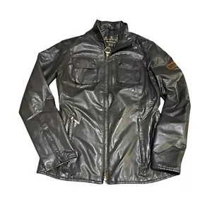 Barbour International Brown Carbon Motorcycle Waterproof Quilted Jacket UK 10 - Picture 1 of 7