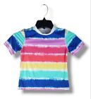 Cat & Jack Girls Swim Shirt Rash Guard Top Tie Dye Multicolor Size 6 6X