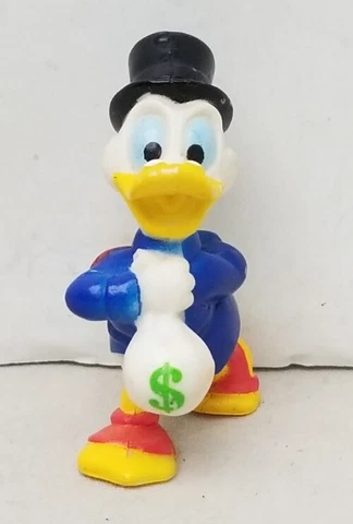 Loose 1991 Kelloggs 2" Disney Afternoon Duck Tales "Scrooge McDuck" PVC Figurine Cover