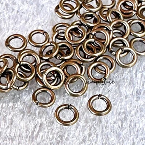 4mm 20g Antiqued Bronze Jumprings 50 Pcs Links Connector Metal Brass Jump Rings - Imagen 1 de 4