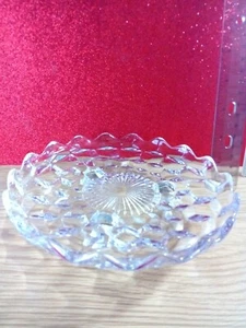 Vintage Clear Cut Glass Candy Dish With 3 - Footed Bottom instant shipping Texas - Picture 1 of 10