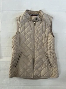 ZARA GIRLS Beige Quilted Zip Up Vest Sz 9-10Y - Picture 1 of 4