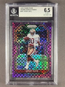 2020 Panini Prizm #291 Jerry Rice /49 Purple Power BGS 6.5 San Francisco 49ers