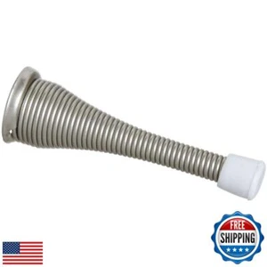 National Hardware N331-140 V232 Spring Door Stops in Satin Nickel, 2 pack - Picture 1 of 3