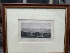 VECCHIA STAMPA CON CORNICE PRIMI 900 OLD PRINT - Picture 1 of 3