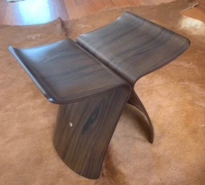 SORI YANAGI - BUTTERFLY STOOL - ROSEWOOD - MADE IN JAPAN - TENDO MOKKO - PICK UP - Picture 1 of 11
