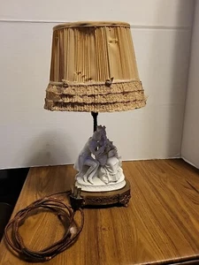 Antique Vintage Collyeri W. Co Lamp Bisque Porcelain Victorian Teacher Student - Picture 1 of 18