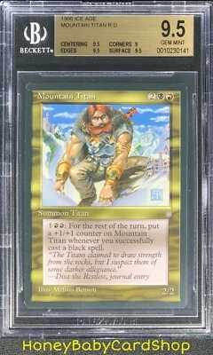 MTG Ice Age 1995 Mountain Titan BGS 9.5 GEM MINT Silver Age Iconic Staple - Image 1 of 4