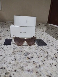 Gafas de sol Prada mujer spr 72v marco dorado lentes marrones - Imagen 1 de 5