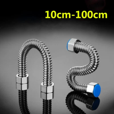 1/2" Brauseschlauch Duschschlauch 10CM - 100CM Edelstahl V2A Flexschlauch 16 bar - Bild 1 von 4