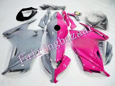 Kit de carenado de inyección ABS gris rosa con cubierta de tanque apto para NINJA300 2013-17 Foto 1 de 3