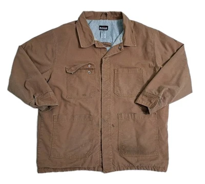Bulwark FR Brown Fire Flame Resistant Canvas Heavy Duty Work Jacket Mens Size XL - Image 1 of 4