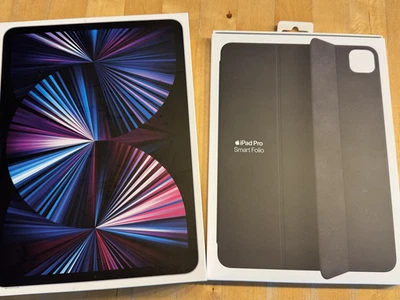 Apple iPad Pro 3. Gen 2021 256GB Wi-Fi 11 Zoll - Silber M1 Smart Folio Paperlike - Bild 1 von 4