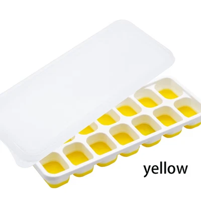 Ice Cube Tray Silicone 14 Grid Mold Square Maker Non-Toxic Durable Bar Pub Wine - Image 1 of 4