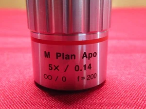 Mitutoyo M Plan Apo 5X 0.14 Objective Lens Microscope Used Good Condition - Picture 1 of 9