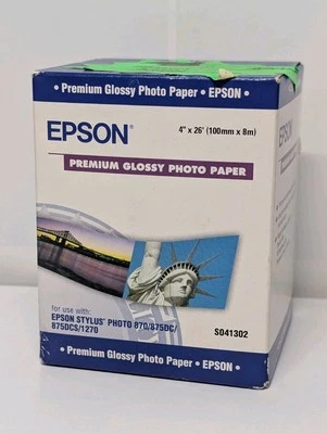 Epson Premium Semi Gloss Photo Paper 4" Roll 26’ S041302 NEW - Image 1 of 4