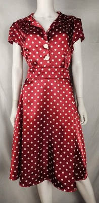 Vestido rojo satinado a lunares Maurices sin talla Foto 1 de 4