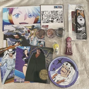 One Piece Merchandise Assortment Stickers Keychains Badges Set - Picture 1 of 1