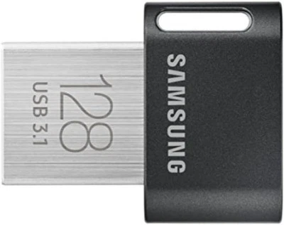 SAMSUNG FIT Plus 3.1 USB Flash Drive, 128GB, 400MB/s, Plug In Gunmetal Gray  - Image 1 of 4