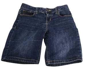 Pantalones Cortos Vaqueros Azul Marino Antiguo Niñas Talla 12 Regular Lavado Oscuro Cintura Ajustable  - Imagen 1 de 14