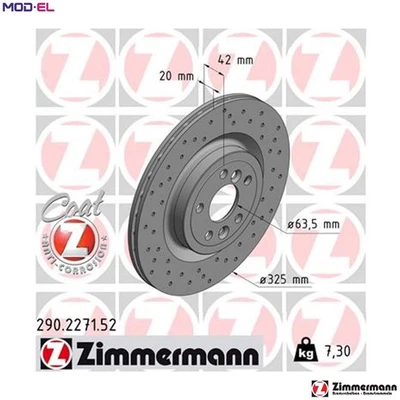 2x BRAKE DISC 290.2271.52 FOR JAGUAR PT204 2.0L 204PT 2.0L 4cyl XFL306PS 3.0L - Image 1 of 4