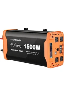Reiner Sinus Wechselrichter 1500W 12VDC/24VDC auf 220V AC Power Converter - Bild 1 von 5